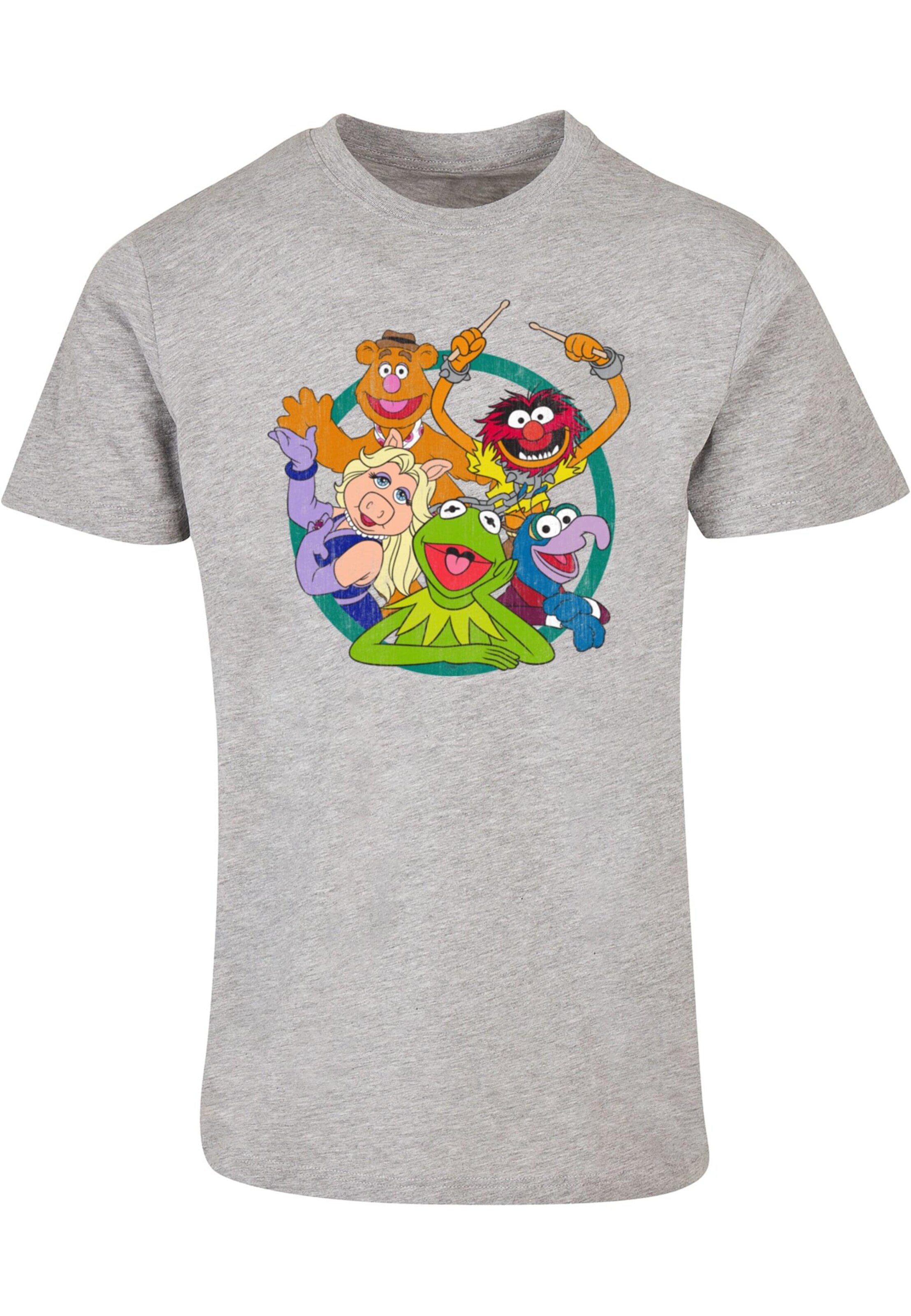 ABSOLUTE CULT Shirt 'Muppets - Group Circle' in Grey: front