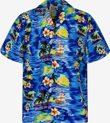 KY's Hemd 'Aloha' in Blau: Vorderseite