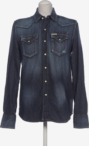 REPLAY Button Up Shirt in M in Blue: front