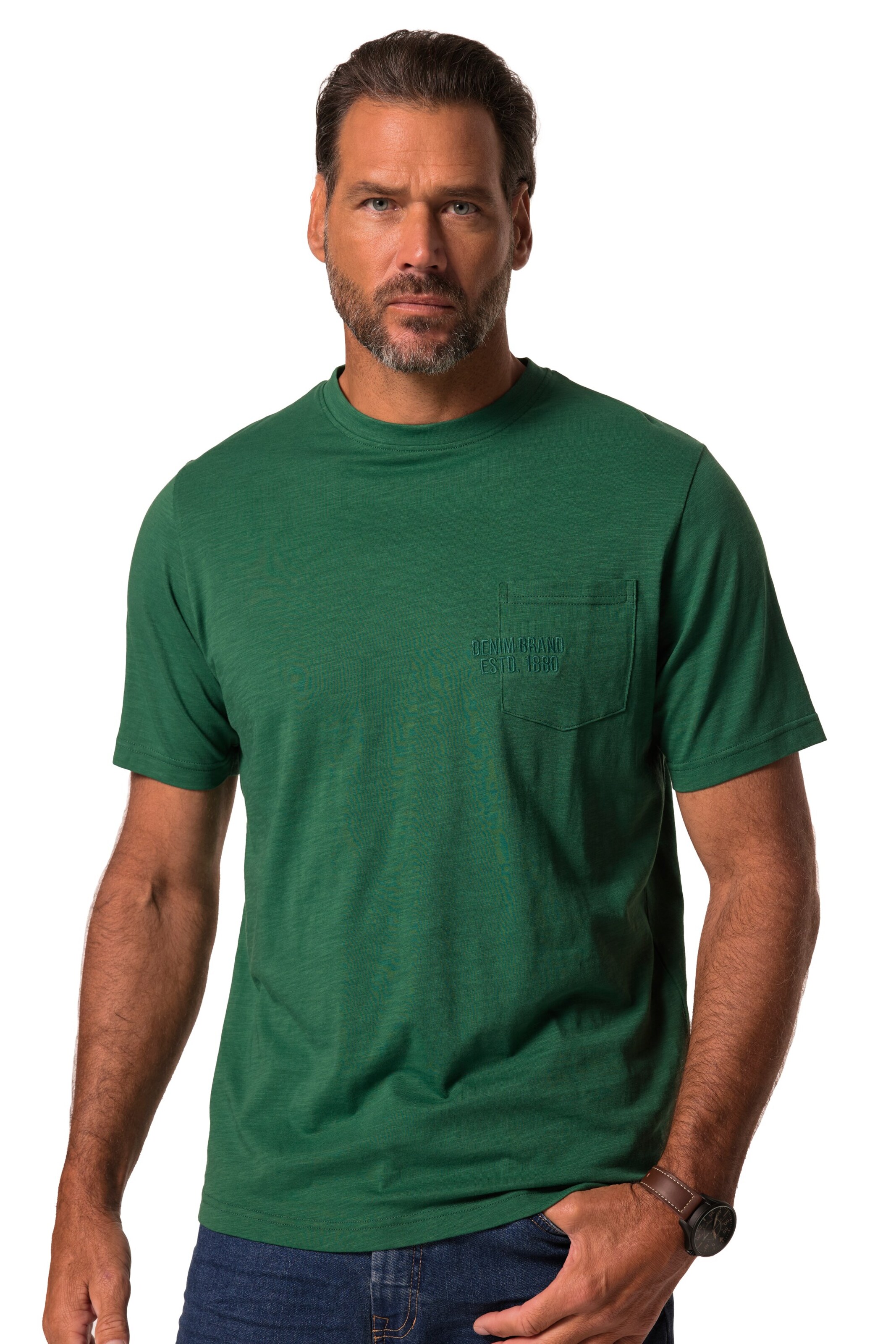 JP1880 Shirt in Groen: voorkant