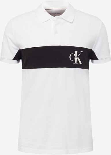 Tricou Calvin Klein Jeans pe negru / alb, Vizualizare produs