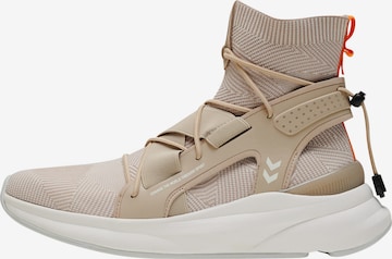 Baskets hautes Hummel en beige : devant