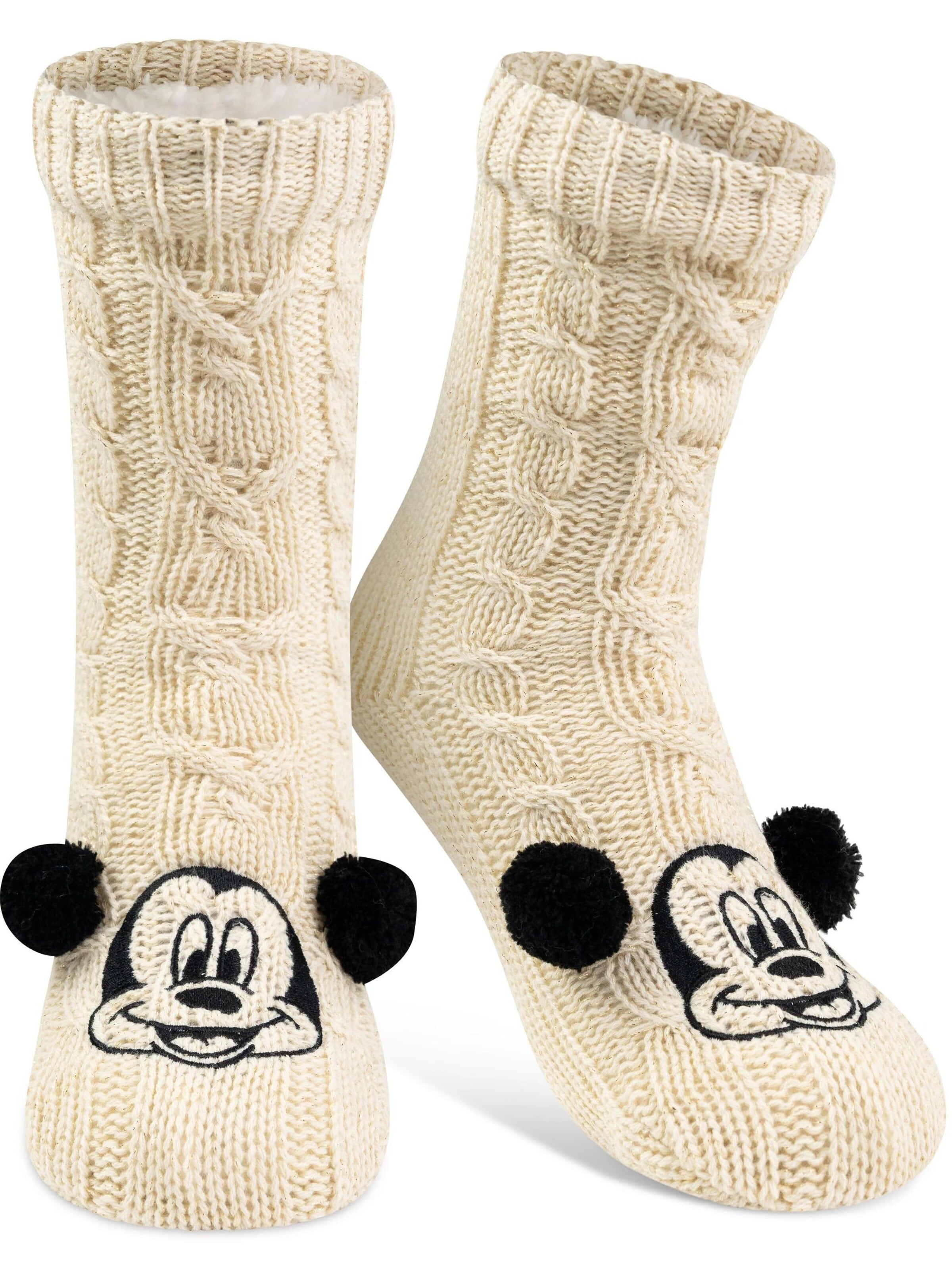 MICKEY MOUSE Socks 'Hüttensocken' in White: front