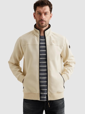 Felpa 'PME LEGEND - Sweat jacket with stand-up collar and zipper closure' di PME Legend in beige: frontale