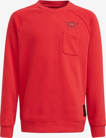 ADIDAS PERFORMANCE Sportief sweatshirt 'Manchester United Crew' in Rood: voorkant