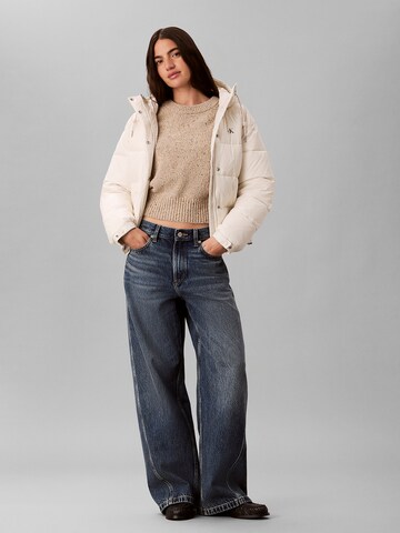 balta Calvin Klein Jeans Demisezoninė striukė 'Classic'