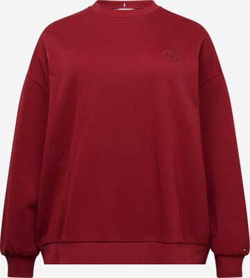 Sweat-shirt Tommy Hilfiger Curve en rouge : devant