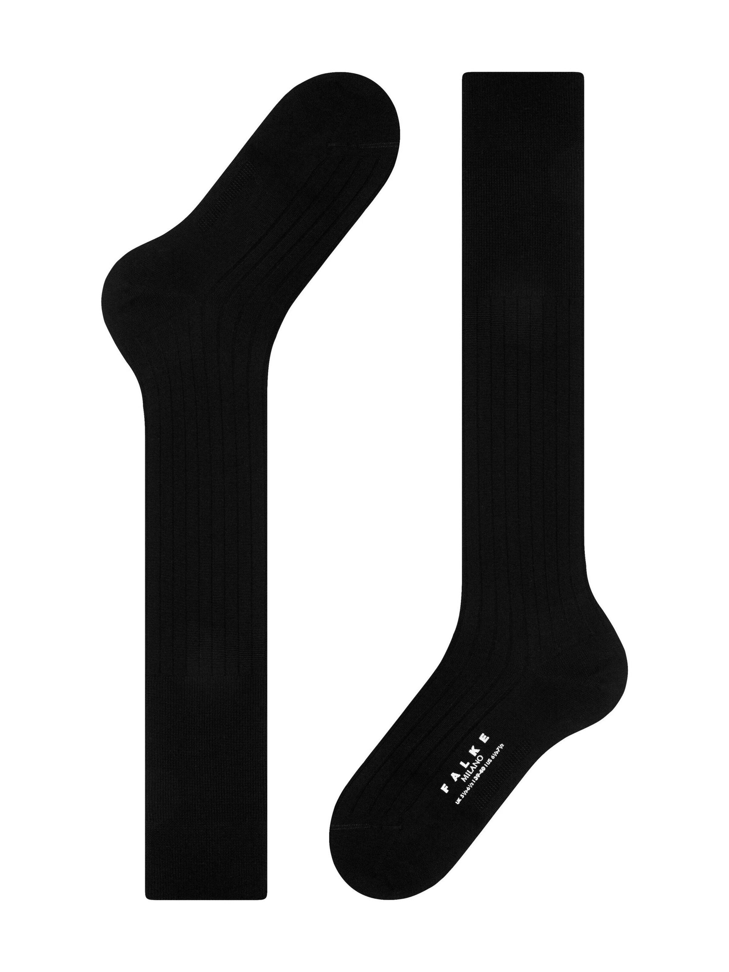 FALKE Kniestrümpfe 'Milano'‌‌‌‌‌‌‌‌ in Schwarz