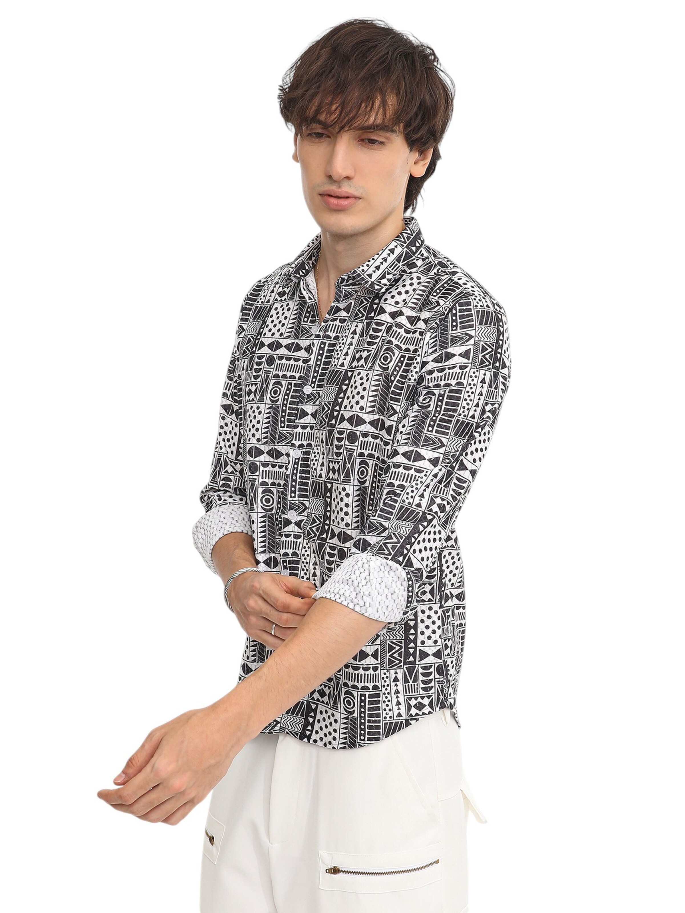 Campus Sutra Regular fit Overhemd in Zwart