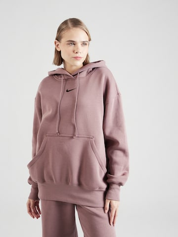 Nike Sportswear Sweatshirt 'Phoenix Fleece' i lila: framsida