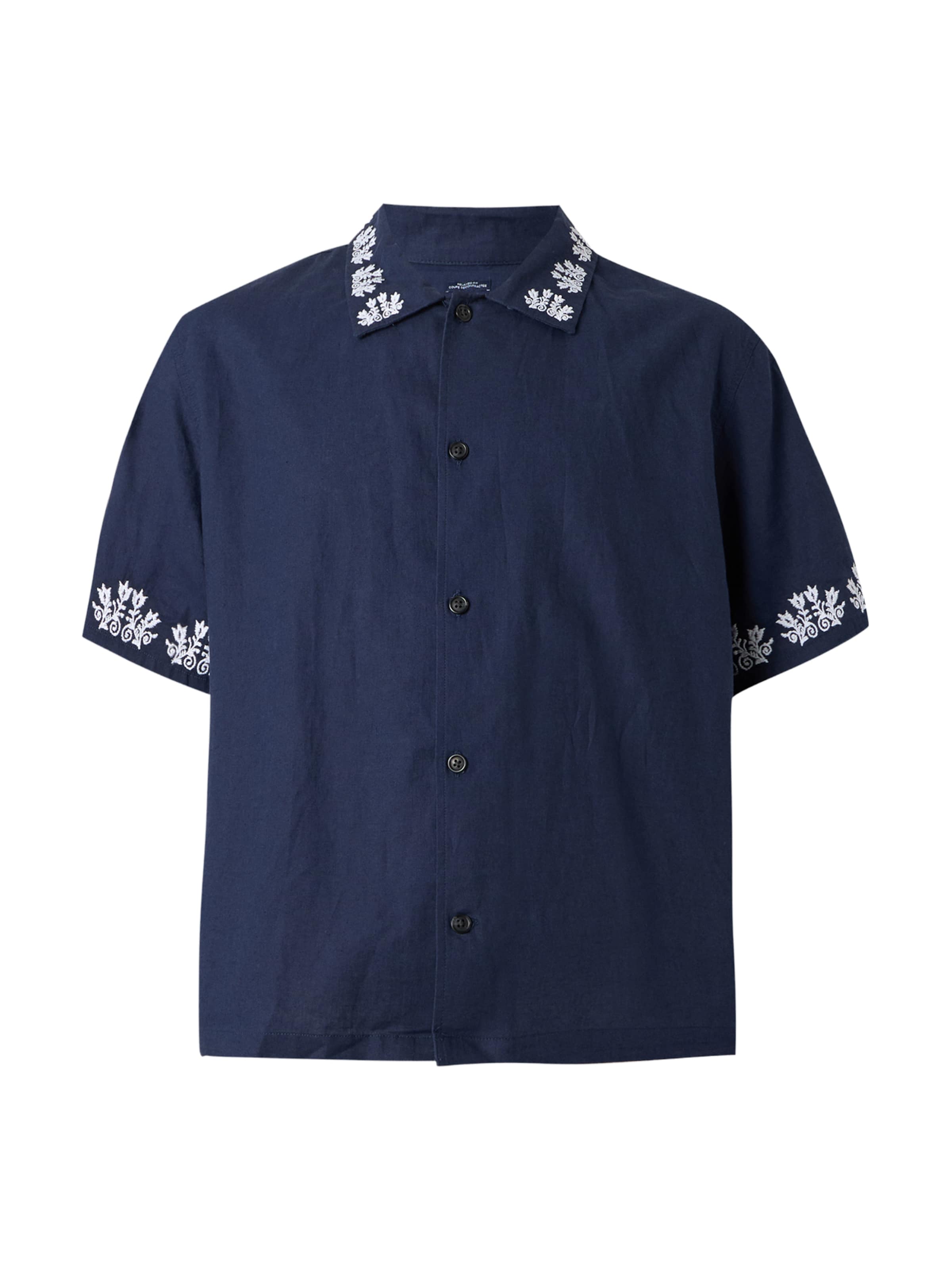 GAP Chemise en bleu marine / blanc, Vue avec produit