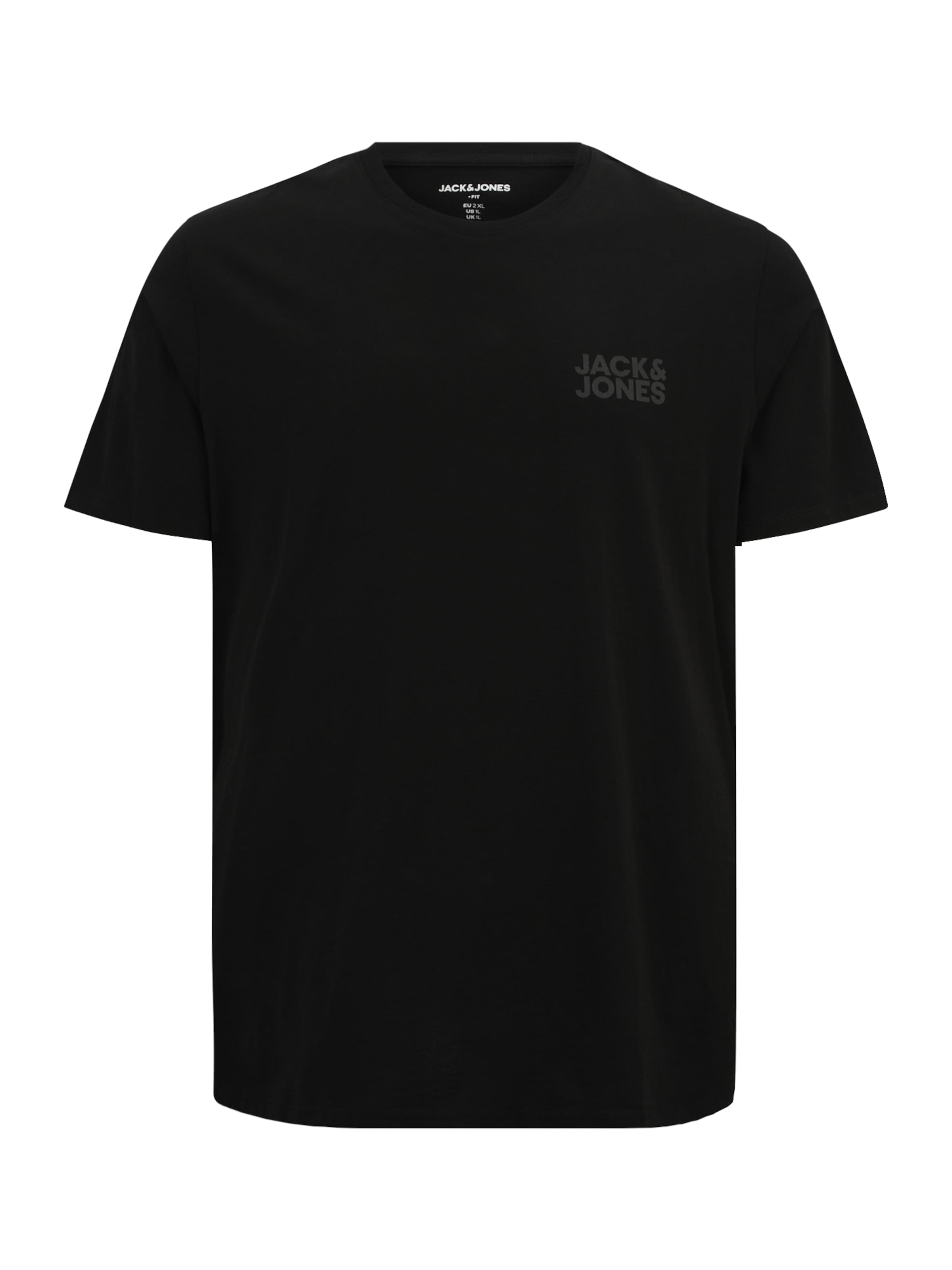 Jack & Jones Plus Футболка 'CORP' в Черный: спереди