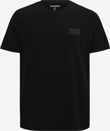 T-Shirt 'CORP' Jack & Jones Plus en noir : devant