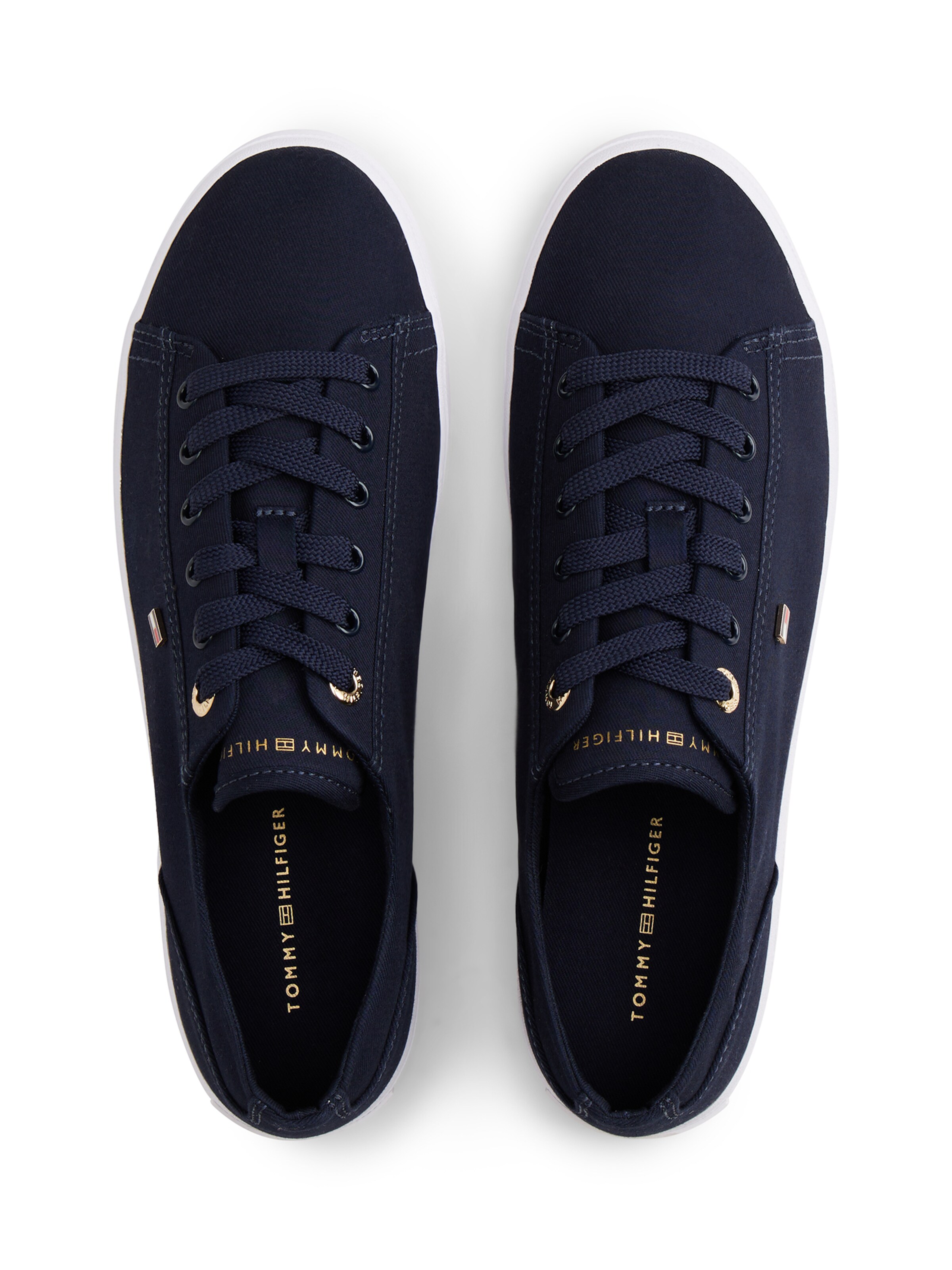 TOMMY HILFIGER Nizke superge 'FOXING' | modra barva