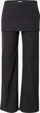 WEEKDAY Regular Pants 'Alia' in Black: front