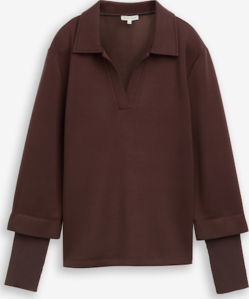 Sweat-shirt TOM TAILOR en marron : devant