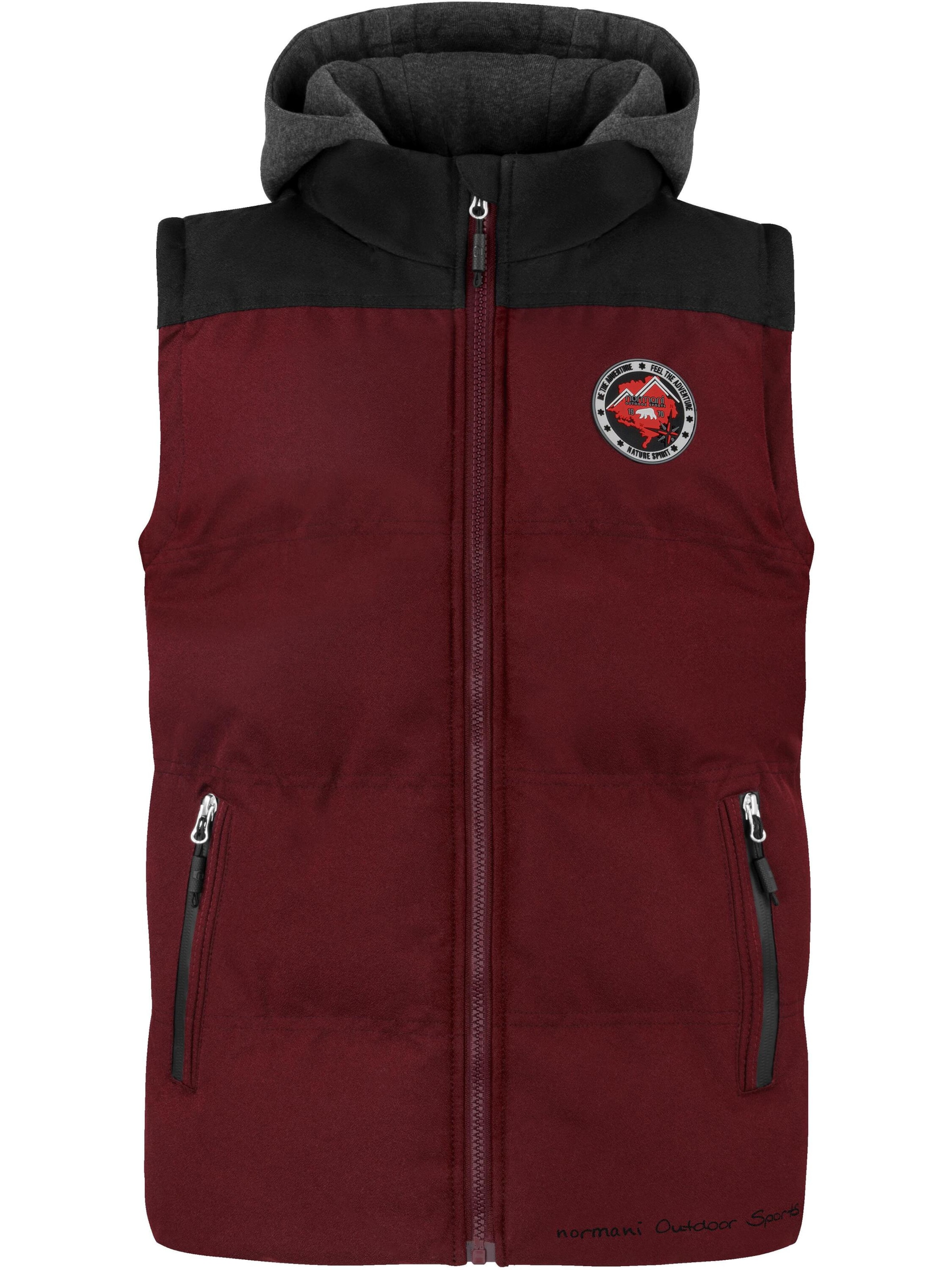 normani Sportbodywarmer 'Skien' in Rood: voorkant