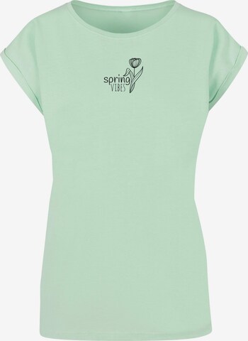 Merchcode Shirt 'Spring - Vibes' in Groen: voorkant
