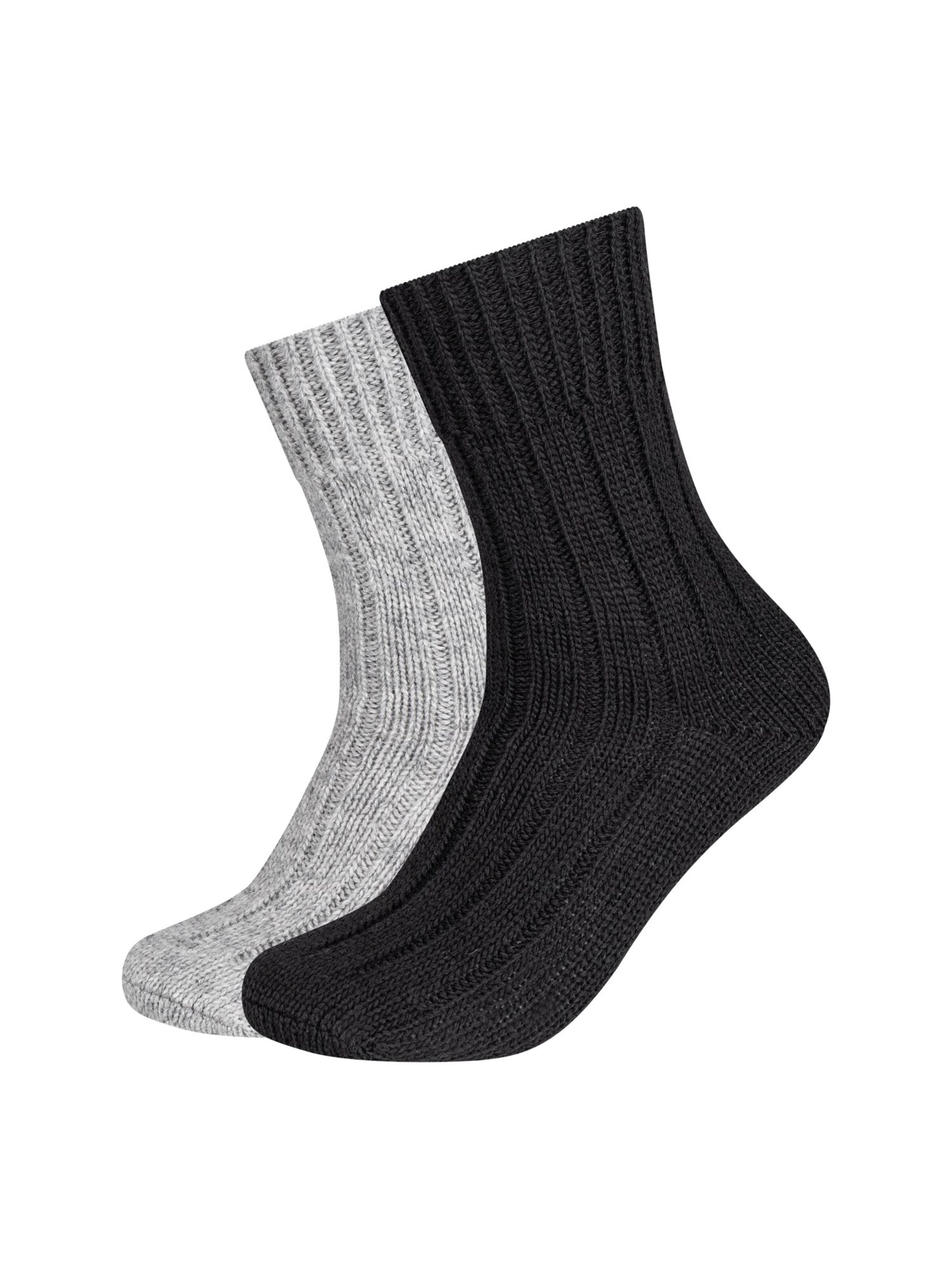 camano Socken in Grau: Vorderseite