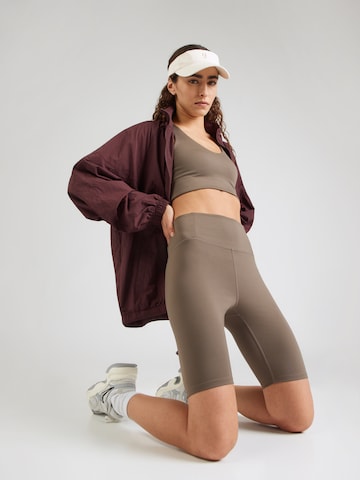 Girlfriend Collective Skinny Sportovní kalhoty 'Float' – hnědá