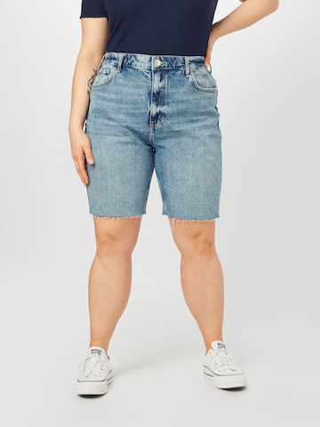 Slimfit Jeans de la River Island Plus pe albastru: față