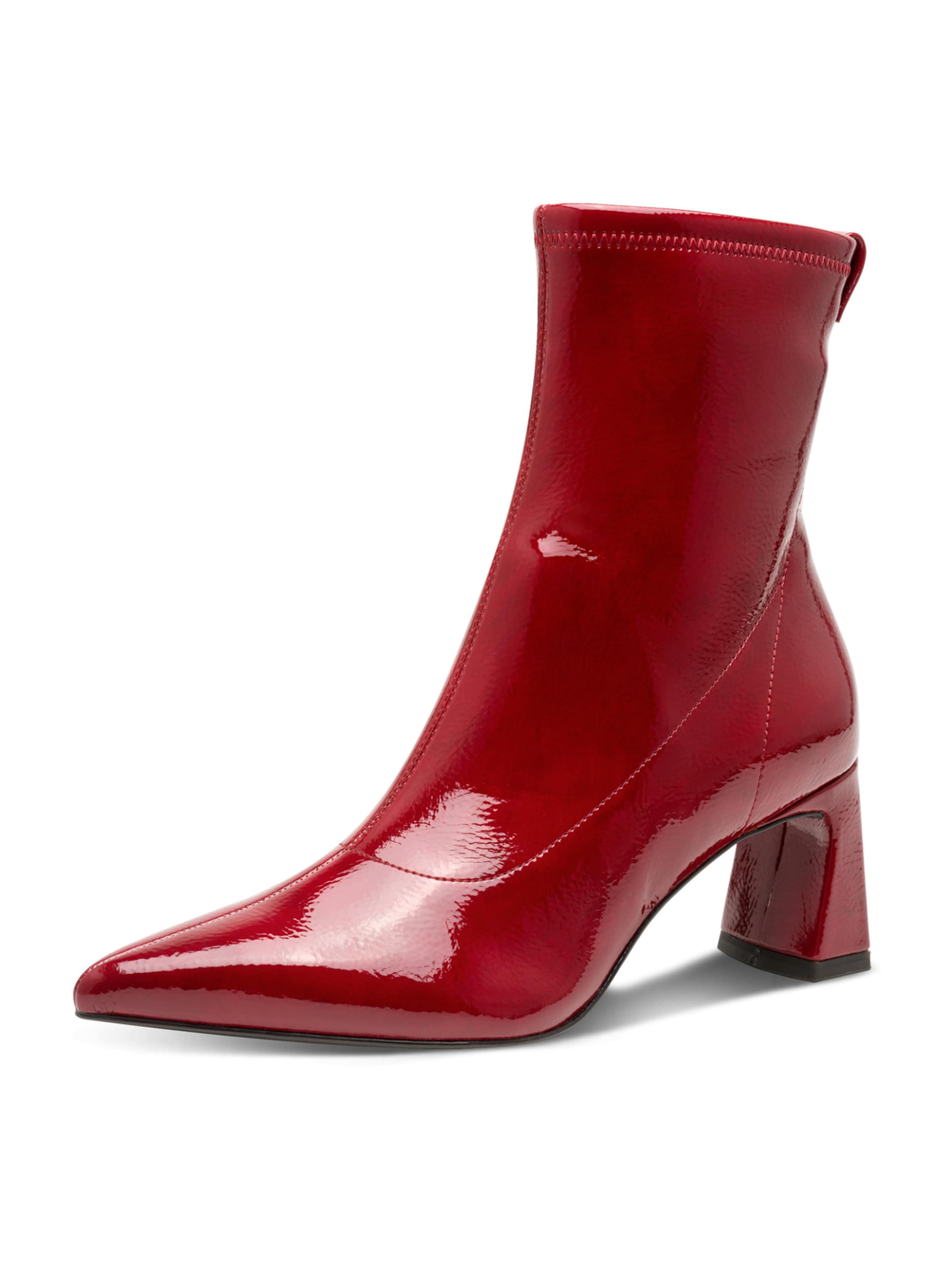 Tamaris Stiefelette in Rot: Vorderseite