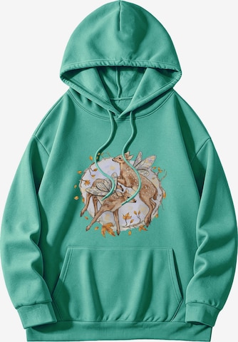 GORHEY Sweatshirt in Groen: voorkant