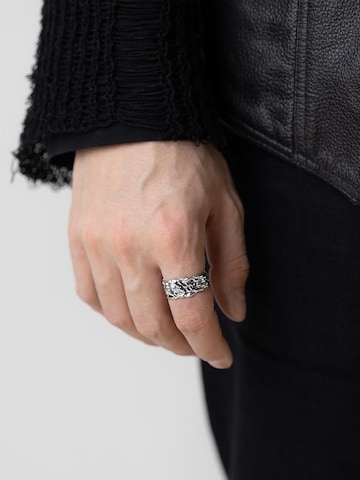 warpedsense Ring 'Lava' in Silver