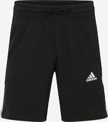 ADIDAS SPORTSWEAR Regular Workout Pants 'Essentials' in Black: front