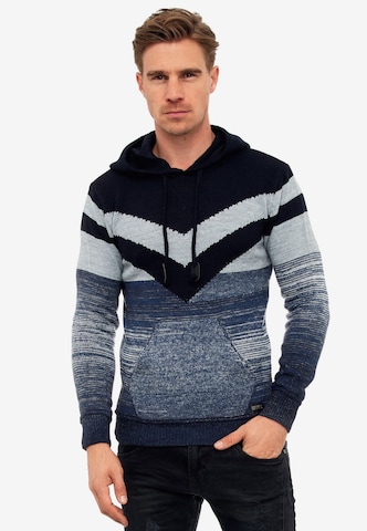 Rusty Neal Kapuzenpullover in Blau: predná strana