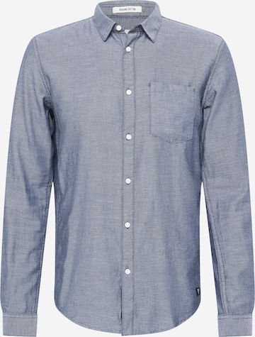 TOM TAILOR DENIM - Ajuste regular Camisa 'Faux' en azul: frente