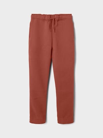 NAME IT - Tapered Pantalón 'LENO' en rojo