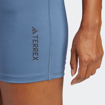 ADIDAS TERREX Skinny Workout Pants 'Multi' in Blue