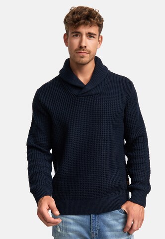 INDICODE JEANS Trui ' Brockly ' in Blauw: voorkant