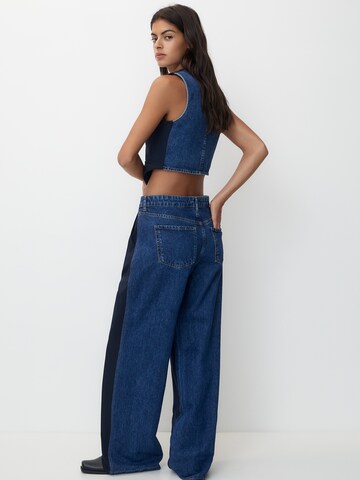 Pull&Bear Wide Leg Jeans in Blau