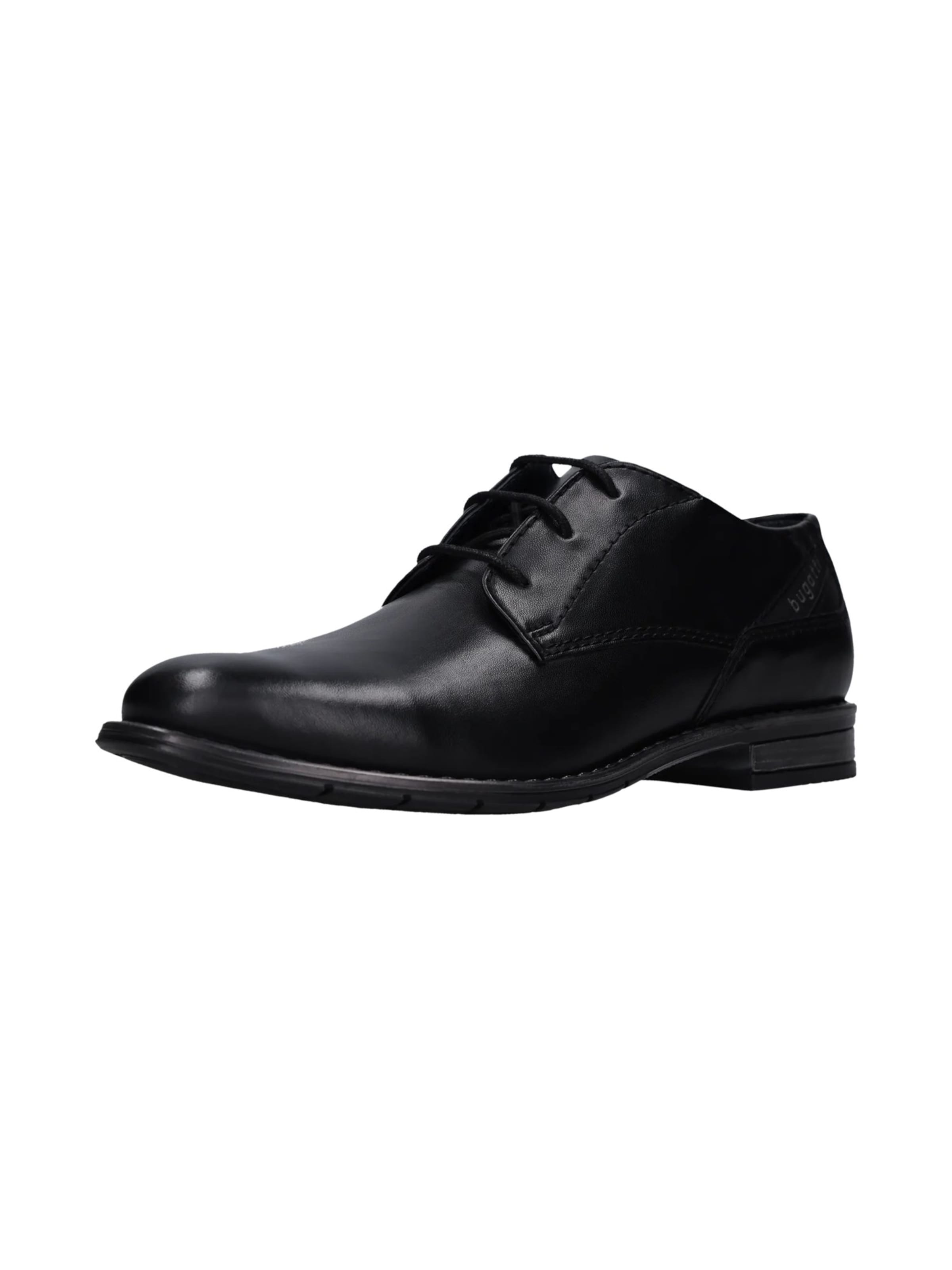 Chaussure à lacets bugatti en noir : devant