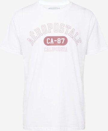 T-Shirt 'CA-87' AÉROPOSTALE en blanc : devant