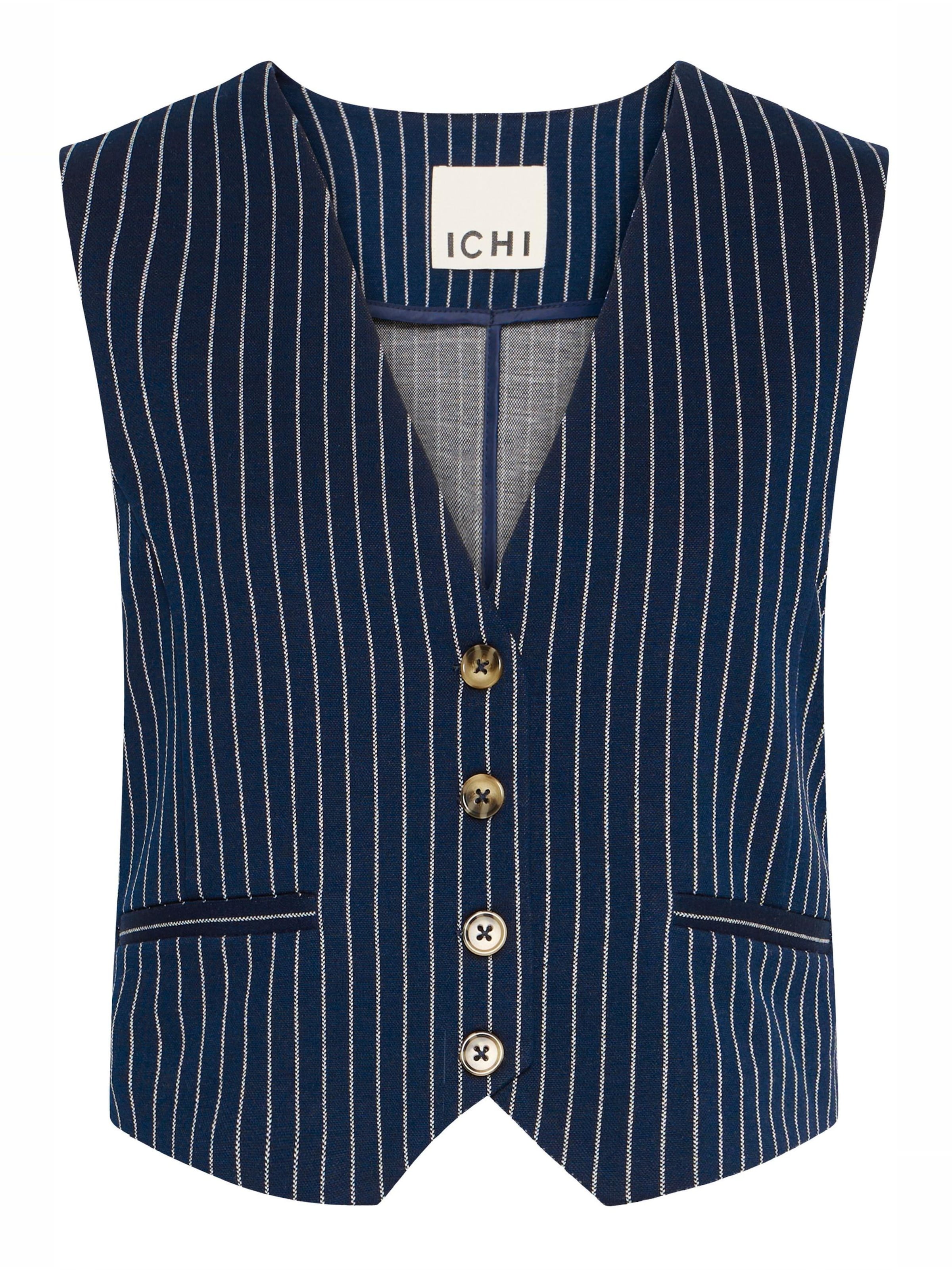 ICHI Weste 'Kate' in Blau: Vorderseite