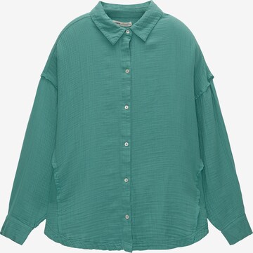 Pull&Bear Блуза в зелено: отпред