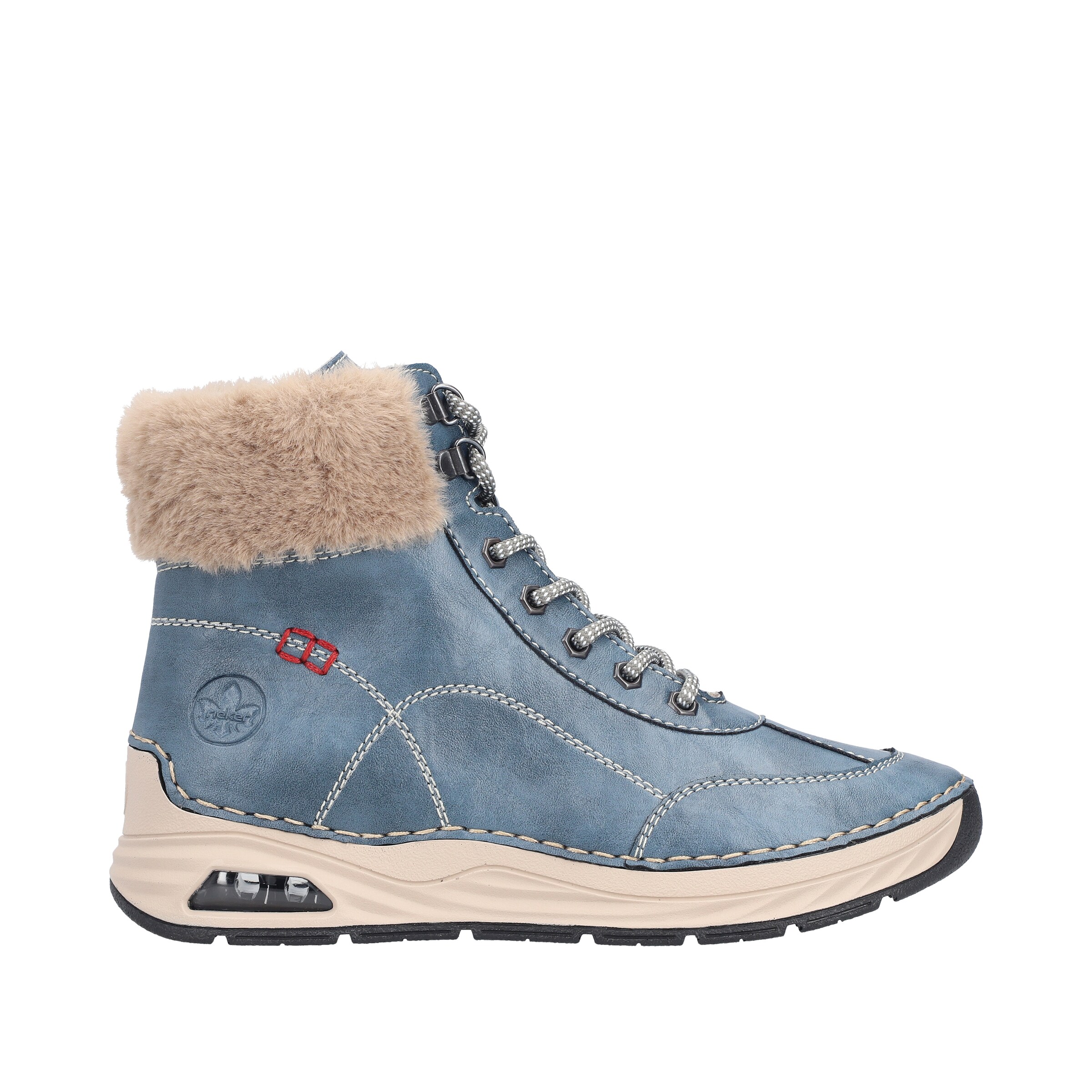 Rieker Lace-Up Boots '44530' in Blue