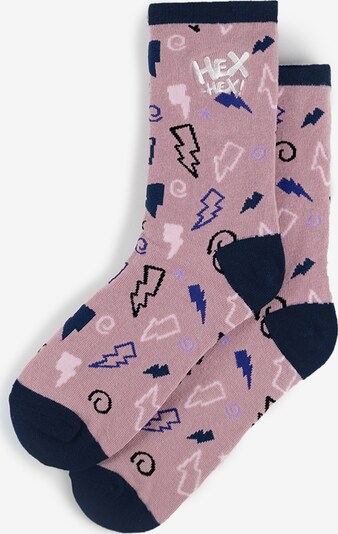 Lobster & Lemonade Socken 'Bibi Blocksberg Hex Hex' in dunkelblau / lila / pink / schwarz, Produktansicht