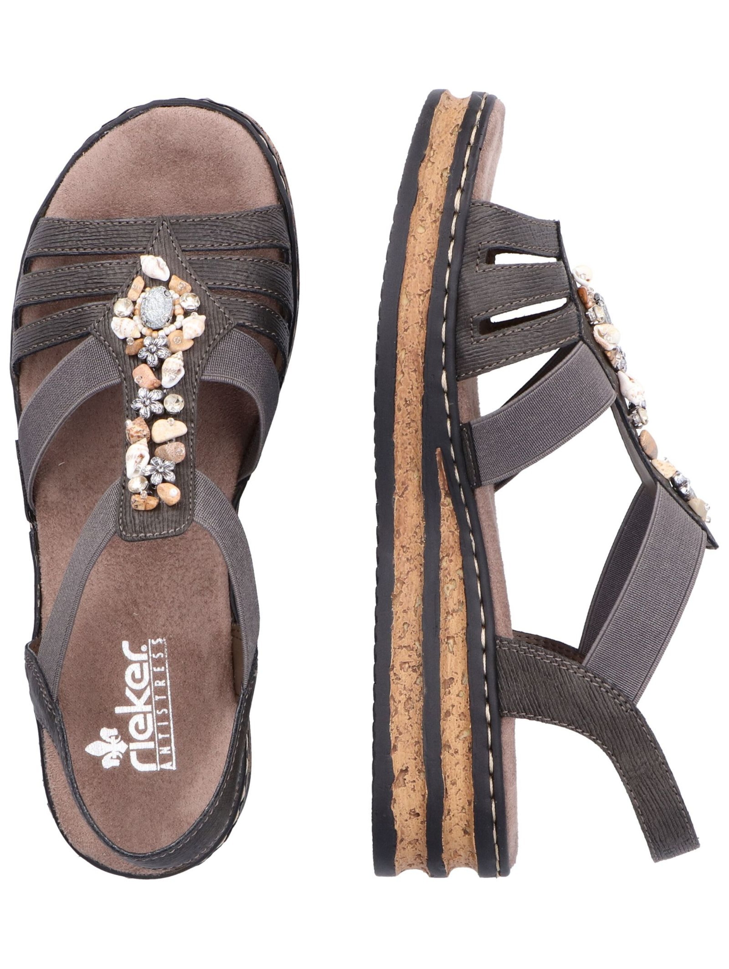 Rieker Strap Sandals in Grey