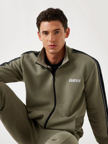 GUESS Athletic Zip-Up Hoodie 'Mickey' in Green