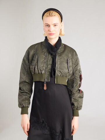 ALPHA INDUSTRIES Átmeneti dzseki 'MA-1' - zöld: elől