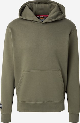 ALPHA INDUSTRIESSweater majica - zelena boja: prednji dio