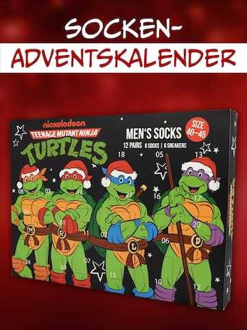 Teenage Mutant Ninja Turtles Socken 'Adventskalender mit 12 Paar'‌‌ in Mischfarben