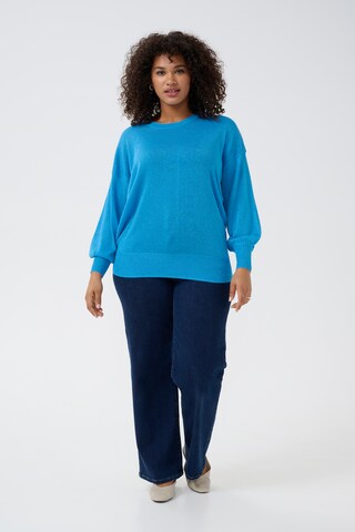 KAFFE CURVE Sweater 'Ankia' in Blue