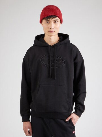 DIESEL Sweatshirt 'S-UMMER-BIGOVAL' in Zwart: voorkant