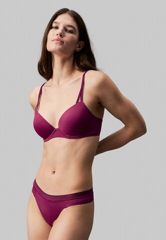 Calvin Klein Underwear Push-up Bra in Purple: front