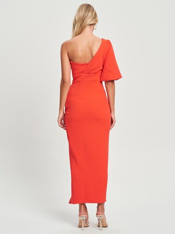 Robe de soirée 'JOVIE' BWLDR en orange : derrière